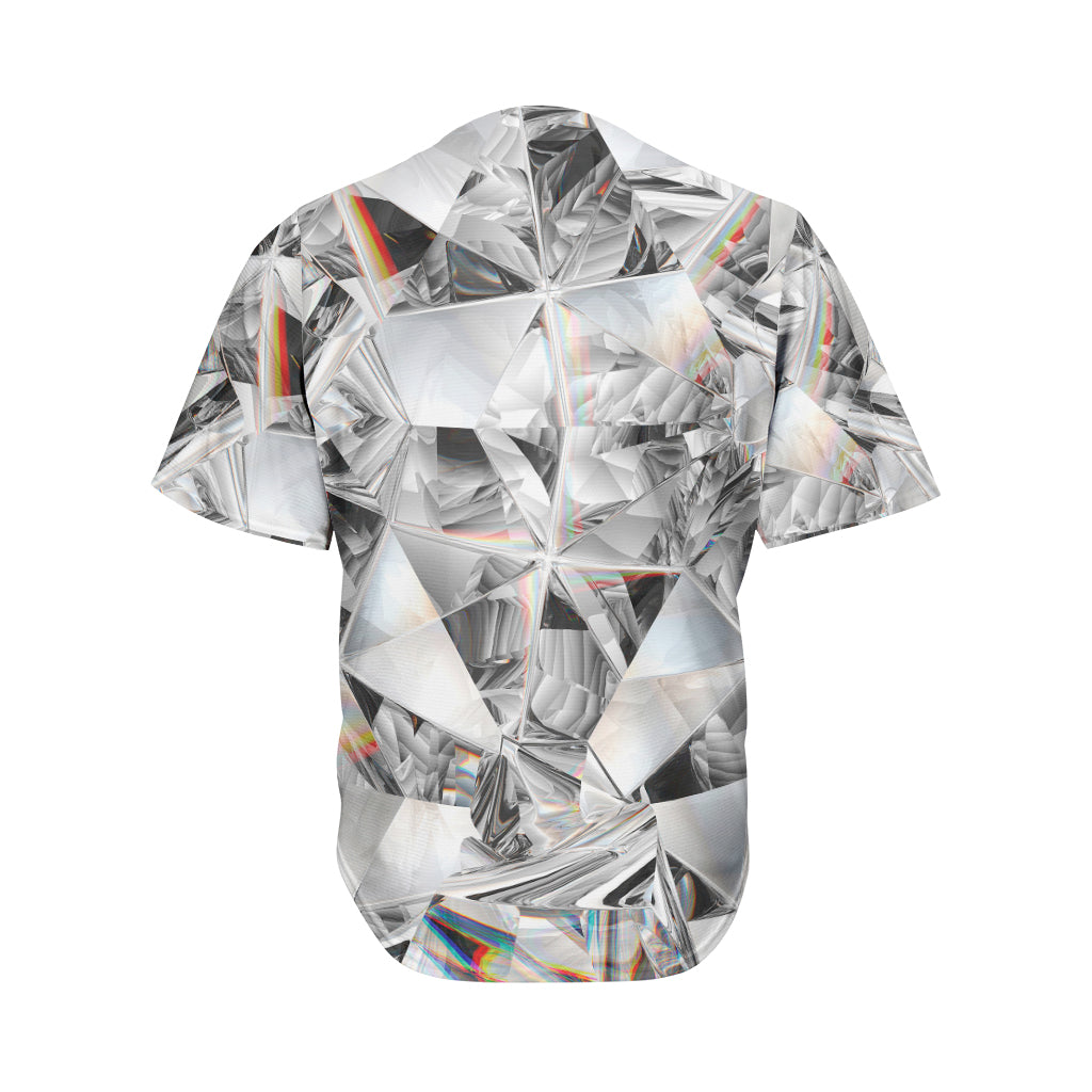 Diamond Texture Print Men's Baseball Jersey