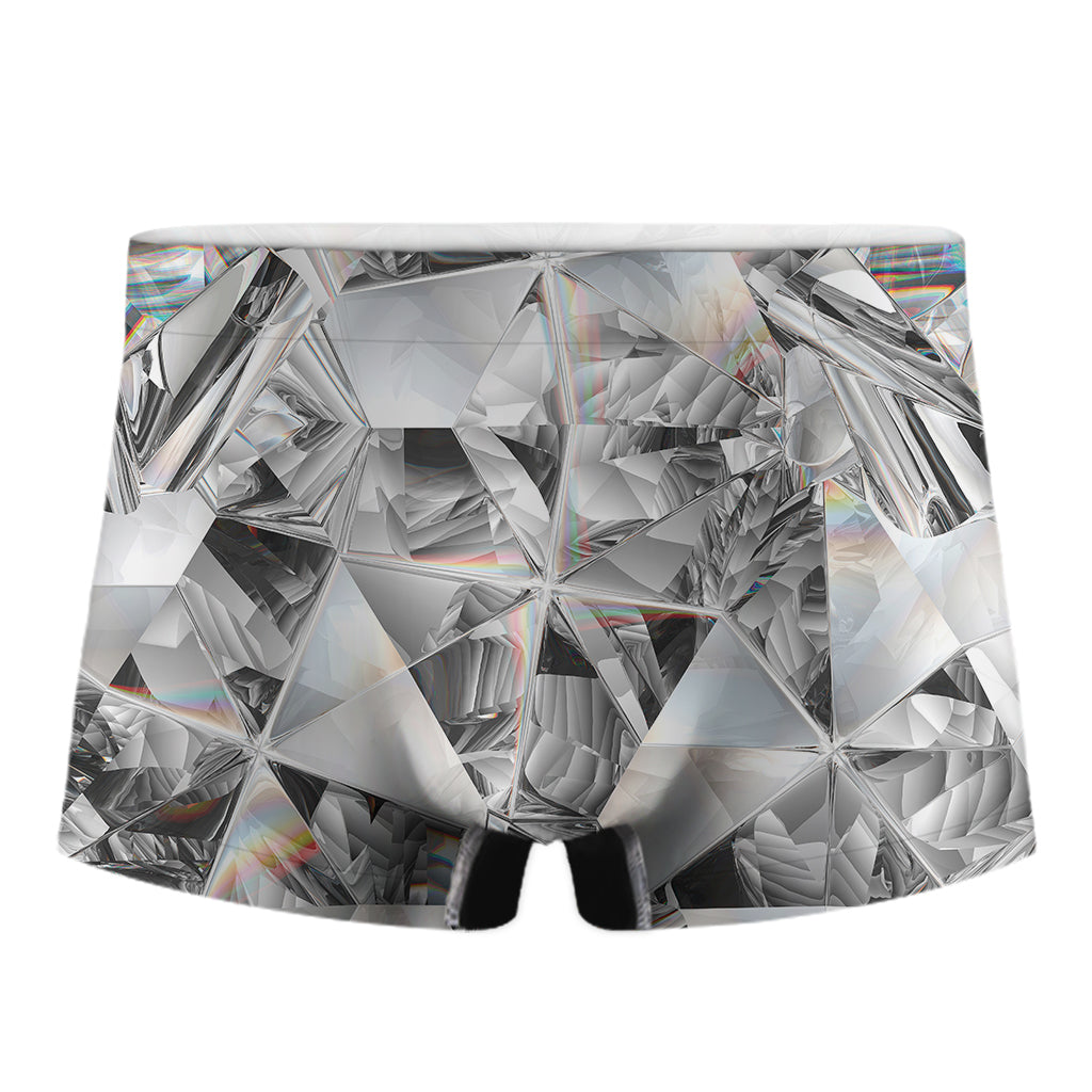 Diamond Texture Print Men's Boxer Briefs