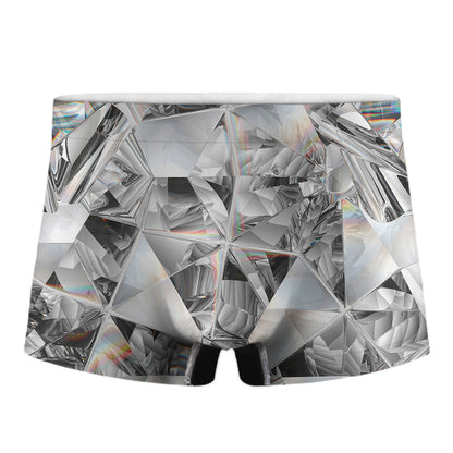 Diamond Texture Print Men's Boxer Briefs