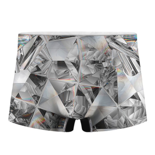 Diamond Texture Print Men's Boxer Briefs