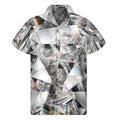 Diamond Artwork Print Men's Short Sleeve Shirt