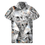 Diamond Texture Print Men's Short Sleeve Shirt