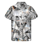 Diamond Texture Print Men's Short Sleeve Shirt