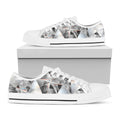 Diamond Artwork Print White Low Top Sneakers