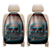 Digital Glitch Astronaut Skull Print Car Seat Organizers