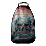 Digital Glitch Astronaut Skull Print Car Seat Organizers