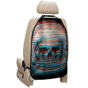 Digital Glitch Astronaut Skull Print Car Seat Organizers