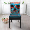 Digital Glitch Astronaut Skull Print Dining Chair Slipcover