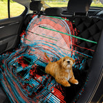 Digital Glitch Astronaut Skull Print Pet Car Back Seat Cover