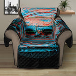 Digital Glitch Astronaut Skull Print Recliner Protector