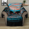 Digital Glitch Astronaut Skull Print Recliner Protector