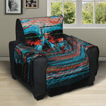 Digital Glitch Astronaut Skull Print Recliner Protector