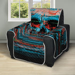 Digital Glitch Astronaut Skull Print Recliner Protector