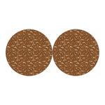 Dino Skeleton Fossil Pattern Print Car Coasters