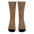 Dino Skeleton Fossil Pattern Print Crew Socks