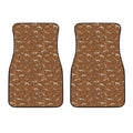 Dino Skeleton Fossil Pattern Print Front Car Floor Mats