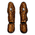 Dino Skeleton Fossil Pattern Print Muay Thai Shin Guards