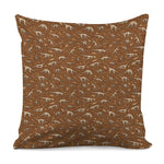 Dino Skeleton Fossil Pattern Print Pillow Cover
