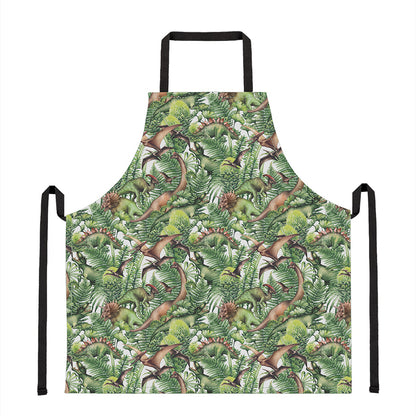 Dinosaur And Prehistoric Plants Print Apron
