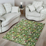 Dinosaur And Prehistoric Plants Print Area Rug