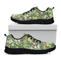 Dinosaur And Prehistoric Plants Print Black Running Shoes