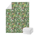 Dinosaur And Prehistoric Plants Print Blanket