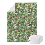 Dinosaur And Prehistoric Plants Print Blanket