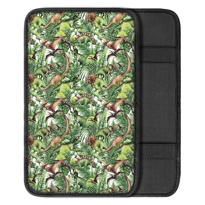 Dinosaur And Prehistoric Plants Print Car Center Console Cover