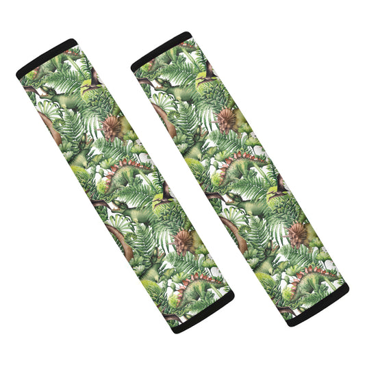 Dinosaur And Prehistoric Plants Print Car Seat Belt Covers
