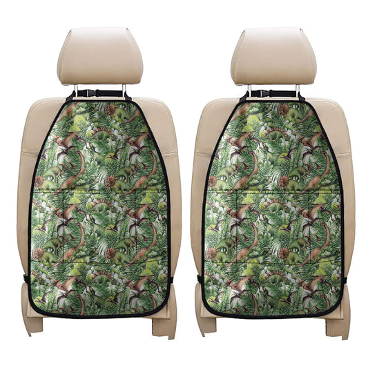 Dinosaur And Prehistoric Plants Print Car Seat Organizers