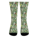 Dinosaur And Prehistoric Plants Print Crew Socks
