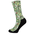 Dinosaur And Prehistoric Plants Print Crew Socks