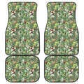 Dinosaur And Prehistoric Plants Print Front and Back Car Floor Mats