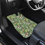 Dinosaur And Prehistoric Plants Print Front and Back Car Floor Mats