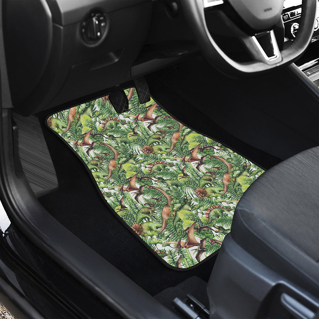 Dinosaur And Prehistoric Plants Print Front Car Floor Mats