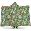 Dinosaur And Prehistoric Plants Print Hooded Blanket