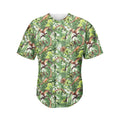 Dinosaur And Prehistoric Plants Print Men's Baseball Jersey