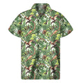 Dinosaur And Prehistoric Plants Print Men's Short Sleeve Shirt
