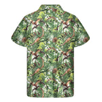 Dinosaur And Prehistoric Plants Print Men's Short Sleeve Shirt