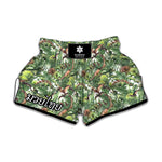 Dinosaur And Prehistoric Plants Print Muay Thai Boxing Shorts