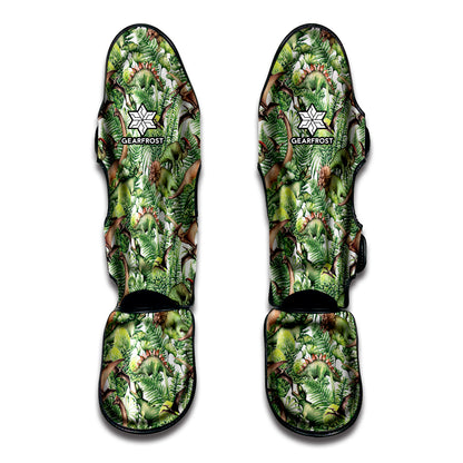 Dinosaur And Prehistoric Plants Print Muay Thai Shin Guard