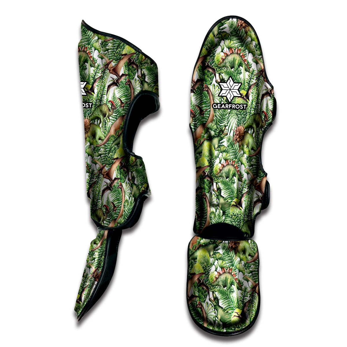 Dinosaur And Prehistoric Plants Print Muay Thai Shin Guard