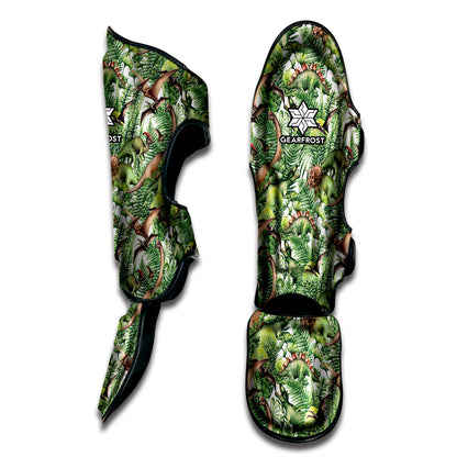 Dinosaur And Prehistoric Plants Print Muay Thai Shin Guard