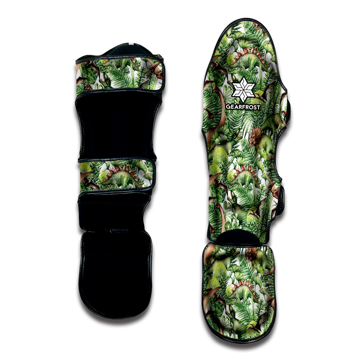 Dinosaur And Prehistoric Plants Print Muay Thai Shin Guard