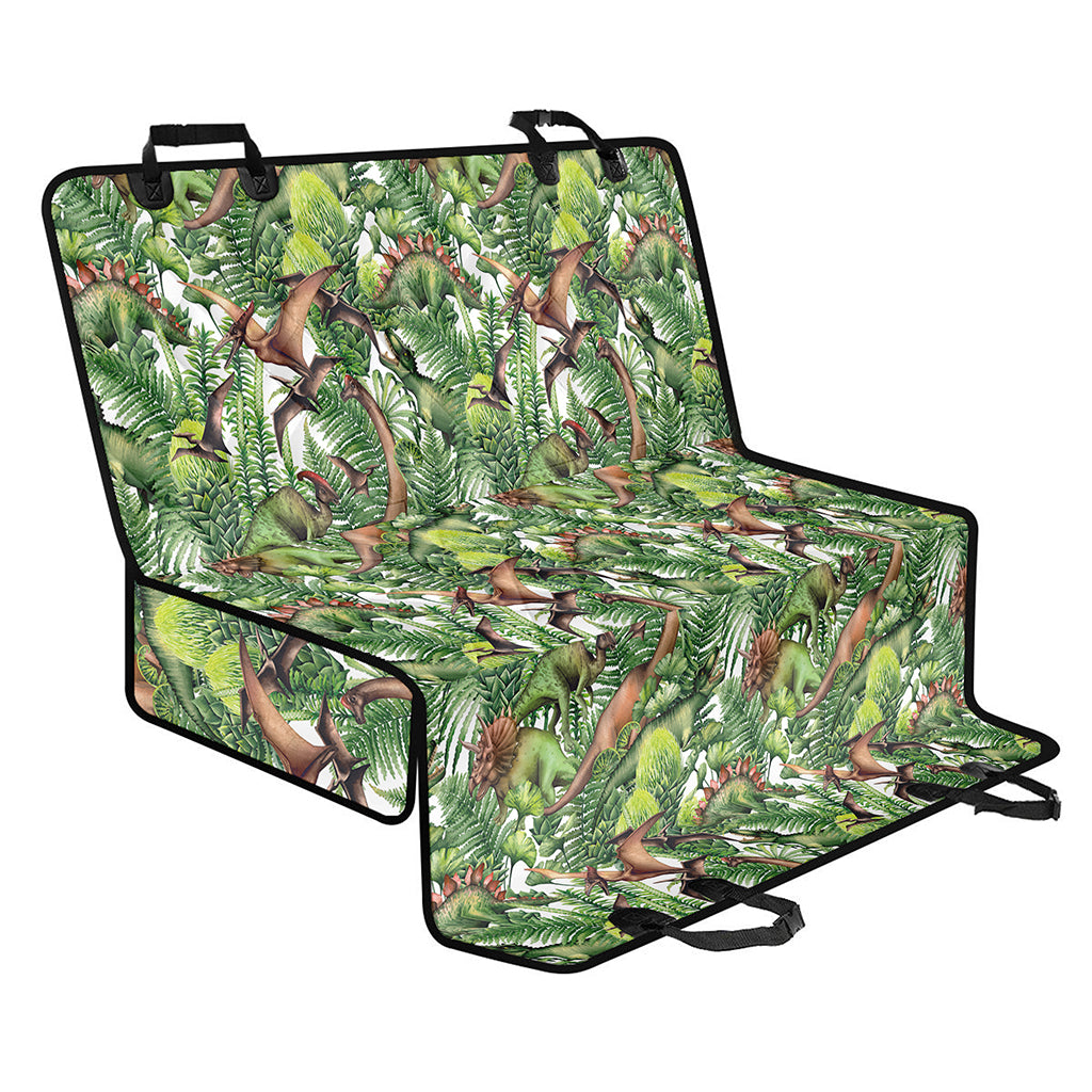 Dinosaur And Prehistoric Plants Print Pet Car Back Seat Cover