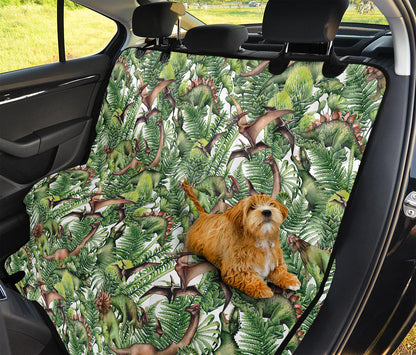 Dinosaur And Prehistoric Plants Print Pet Car Back Seat Cover