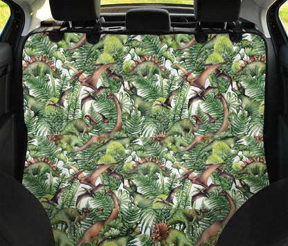 Dinosaur And Prehistoric Plants Print Pet Car Back Seat Cover