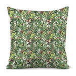 Dinosaur And Prehistoric Plants Print Pillow Cover
