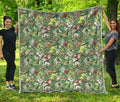 Dinosaur And Prehistoric Plants Print Quilt