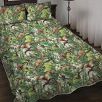 Dinosaur And Prehistoric Plants Print Quilt Bed Set